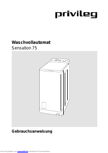 Bedienungsanleitung Privileg Senstation 75 Waschmaschine