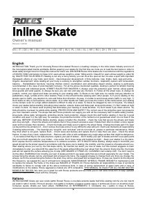 Handleiding Roces 1992 Inline skates