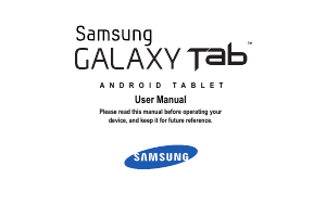 Handleiding Samsung GT-P1000M/M16 Galaxy Tab Tablet