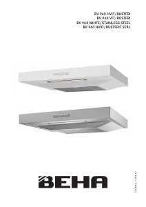 Manual Beha BV 960 Cooker Hood