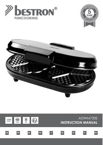 Manual Bestron ADWM7300S Waffle Maker