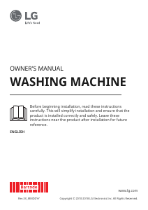 Manual LG F854M22WR Washing Machine