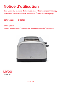 Bedienungsanleitung Livoo DOD197 Toaster