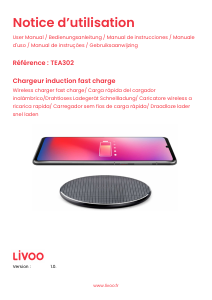 Manuale Livoo TEA302 Caricabatterie wireless