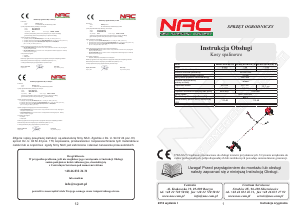 Instrukcja NAC WLBC430B-2ZTU Wycinarka do krzaków