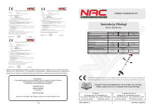 Instrukcja NAC WLBC430-2ZXU Podkaszarka do trawy