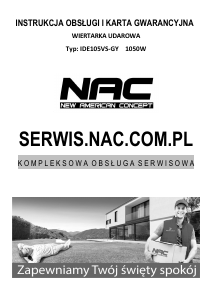 Instrukcja NAC IDE105VS-GY Wiertarka udarowa