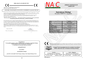 Instrukcja NAC WR6536 Kosiarka