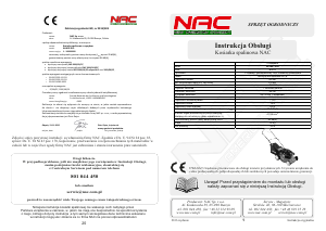 Instrukcja NAC ALL40138-S Kosiarka