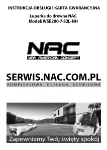 Instrukcja NAC WSE200-7-52L-NH Łuparka do drewna