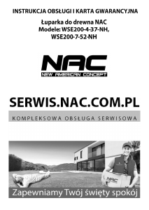 Instrukcja NAC WSE200-7-52-NH Łuparka do drewna