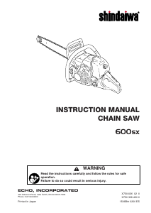 Manual Shindaiwa 600sx Chainsaw