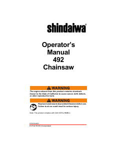 Manual Shindaiwa 492 Chainsaw