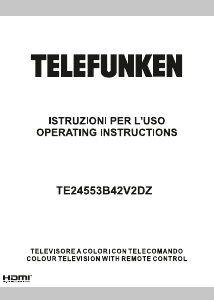 Manuale Telefunken TE24553B42V2DZ LED televisore