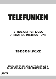 Manuale Telefunken TE43553B42V2KZ LED televisore