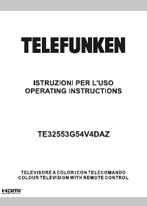 Manuale Telefunken TE32553G54V4DAZ LED televisore
