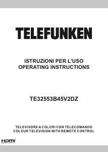 Handleiding Telefunken TE32553B45V2DZ LED televisie