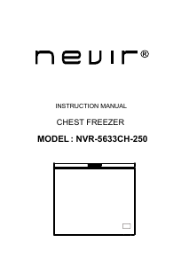 Manual Nevir NVR-5633 CH-250 Freezer