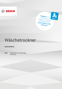 Bedienungsanleitung Bosch WQG2330RCHB Trockner