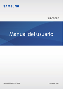 Manual de uso Samsung SM-G928GZKAPET Galaxy S6 edge+ Teléfono móvil
