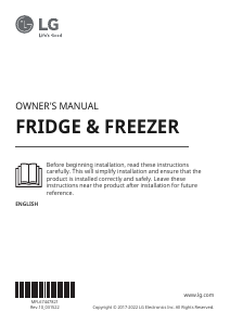 Manual LG GSL761MCKV Fridge-Freezer