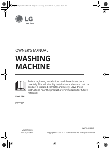 Manual LG FWV585WSE Washing Machine