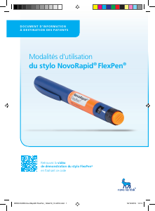 Mode d’emploi Novo Nordisk NovoRapid FlexPen Pen d'insuline