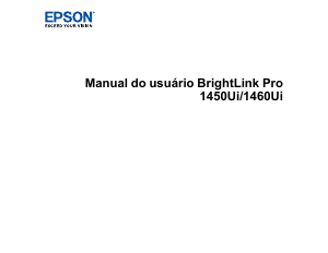 Manual Epson BrightLink Pro 1450Ui Projector