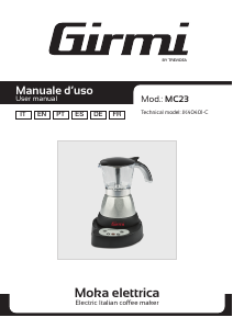 Manual Girmi MC2306 Máquina de café
