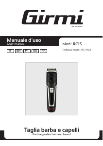 Manual Girmi RC1500 Hair Clipper