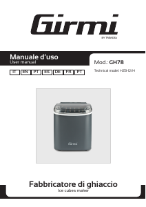 Manual de uso Girmi GH7801 Máquina de hacer hielo