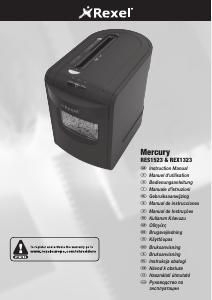 Instrukcja Rexel Mercury RES1523 Niszczarka