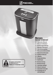 Manual de uso Rexel Mercury RSS1627 Destructora
