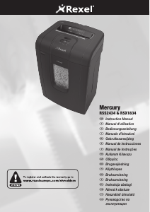 Bedienungsanleitung Rexel Mercury RSS2434 Aktenvernichter