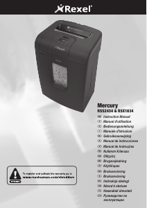 Руководство Rexel Mercury RSX1834 Шреддер для бумаги