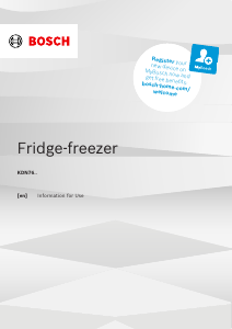 Manual Bosch KDN76HID1N Fridge-Freezer