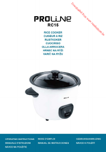 Manual Proline RC15 Rice Cooker