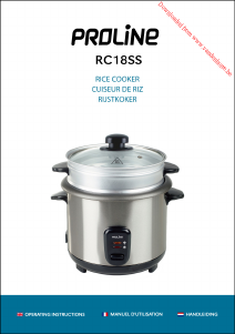 Manual Proline RC18SS Rice Cooker