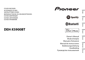 Manual Pioneer DEH-X5900BT Car Radio