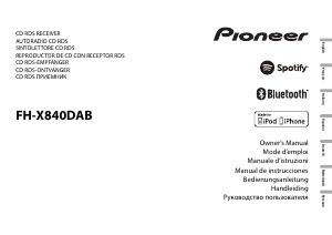 Руководство Pioneer FH-X840DAB Автомагнитола