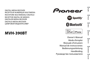 Manual de uso Pioneer MVH-390BT Radio para coche