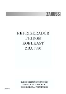 Manual Zanussi ZBA7330 Refrigerator