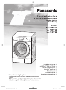 Manual Panasonic NA-148VG3 Washing Machine