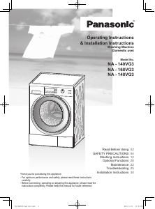 Brugsanvisning Panasonic NA-168VG3 Vaskemaskine