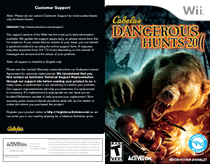 Handleiding Nintendo Wii Cabelas Dangerous Hunts 2011