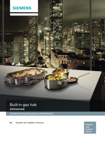 Manual Siemens ER7EA233HK Hob