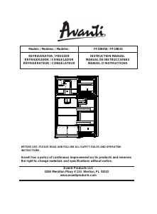 Manual Avanti FF18B3S Fridge-Freezer