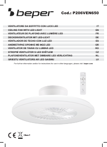 Mode d’emploi Beper P206VEN650 Ventilateur de plafond