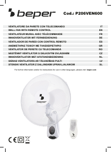 Rokasgrāmata Beper P206VEN600 Ventilators