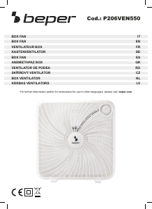 Rokasgrāmata Beper P206VEN550 Ventilators